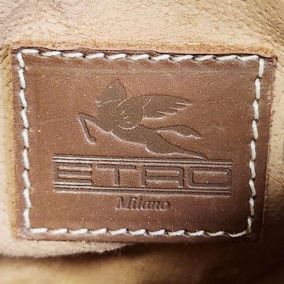 EUC ETRO Paisley Pattern Handbag Mini Boston Squared Rectangular Rare Italian - Picture 3 of 9